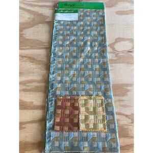 Vtg Greeff Upholstery Fabric Sample Geometric Tapestry 18x26 w/ Swatches